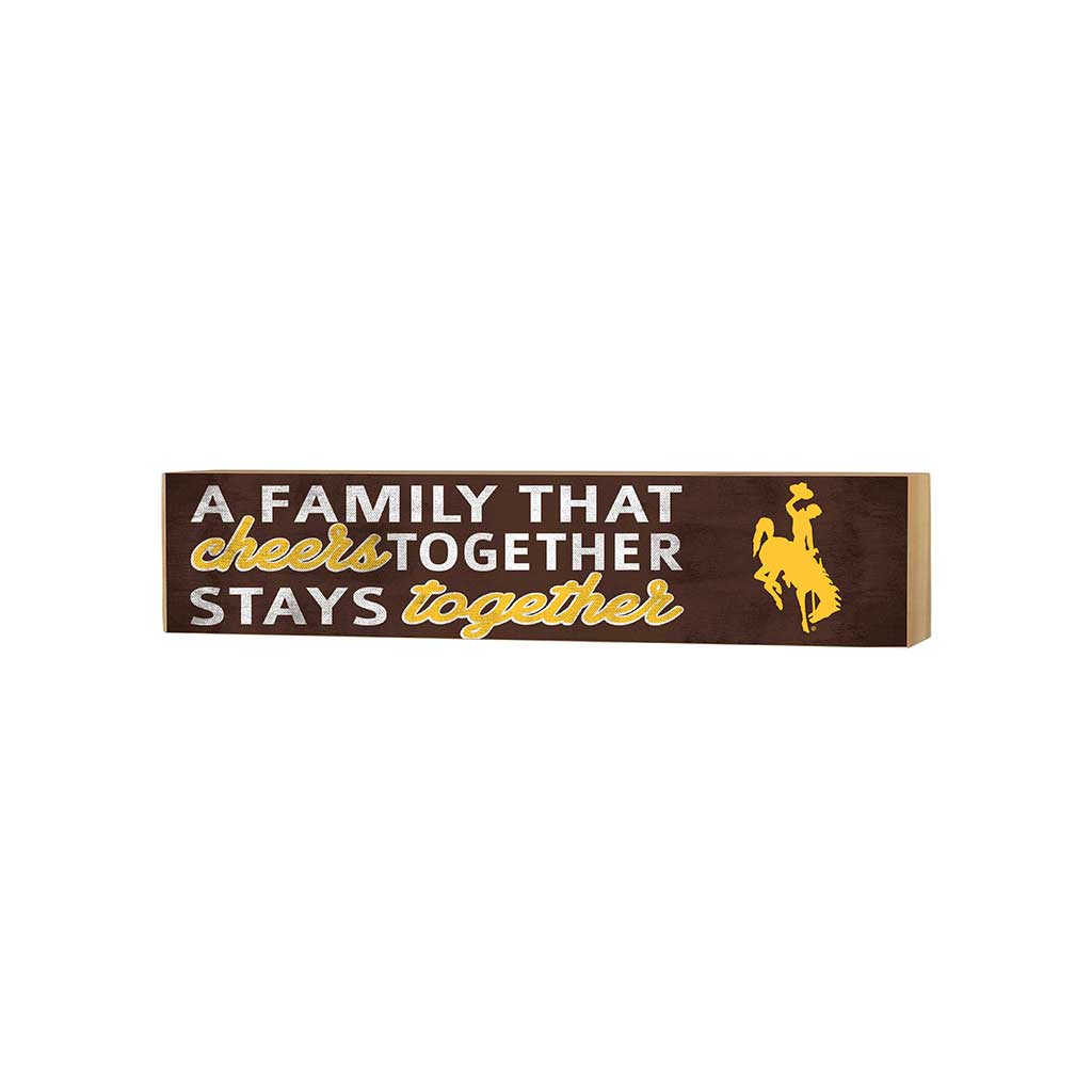 3x13 Block Team Logo Family That Cheers Wyoming Cowboys