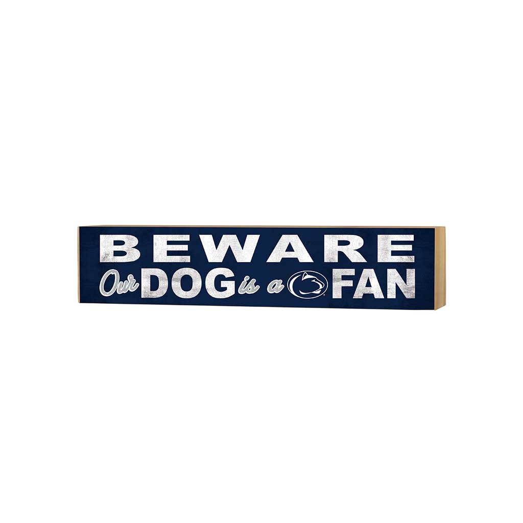 3x13 Block Team Logo BEWARE of Dog Penn State Nittany Lions