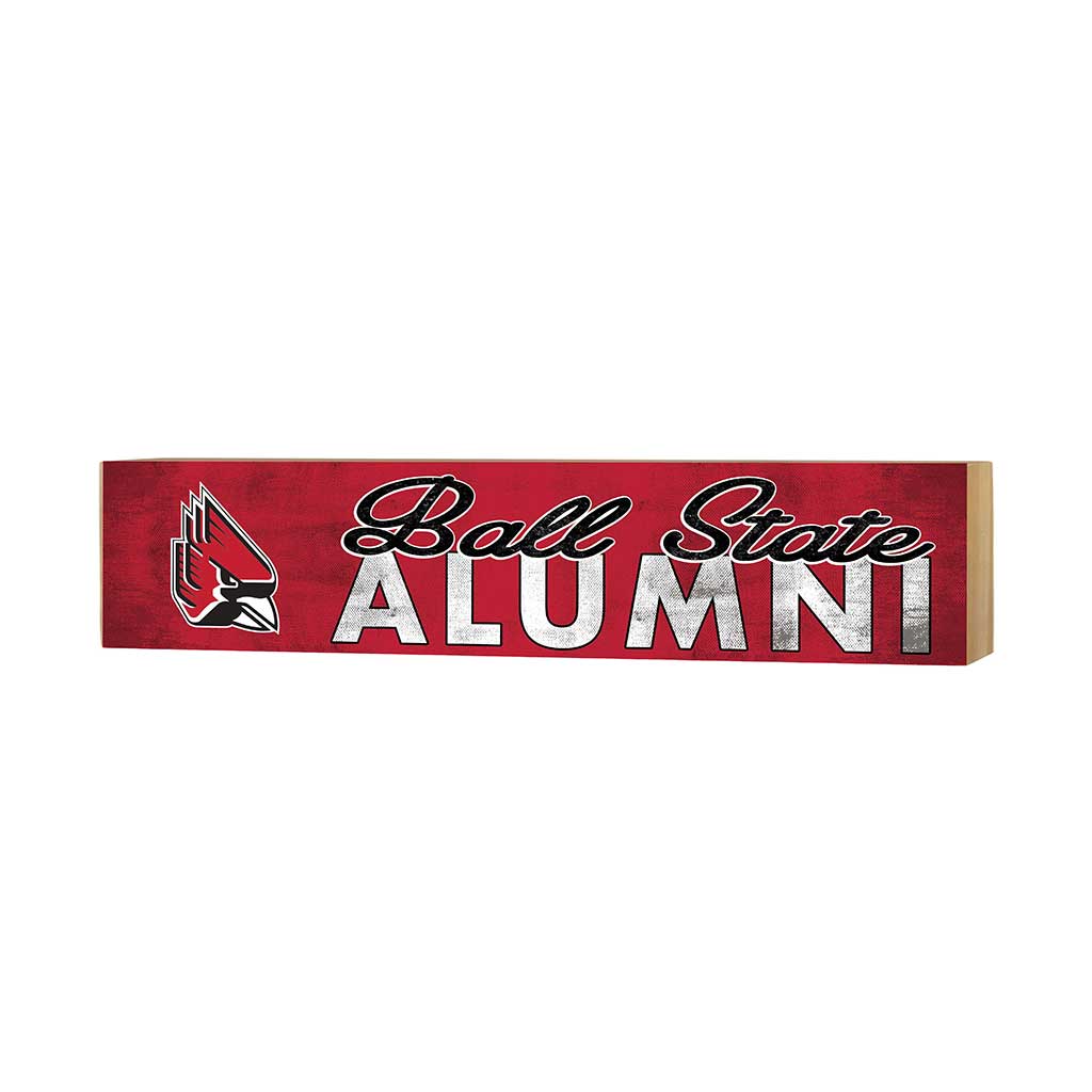 3x13 Block Team Logo Alumni Ball State Cardinals