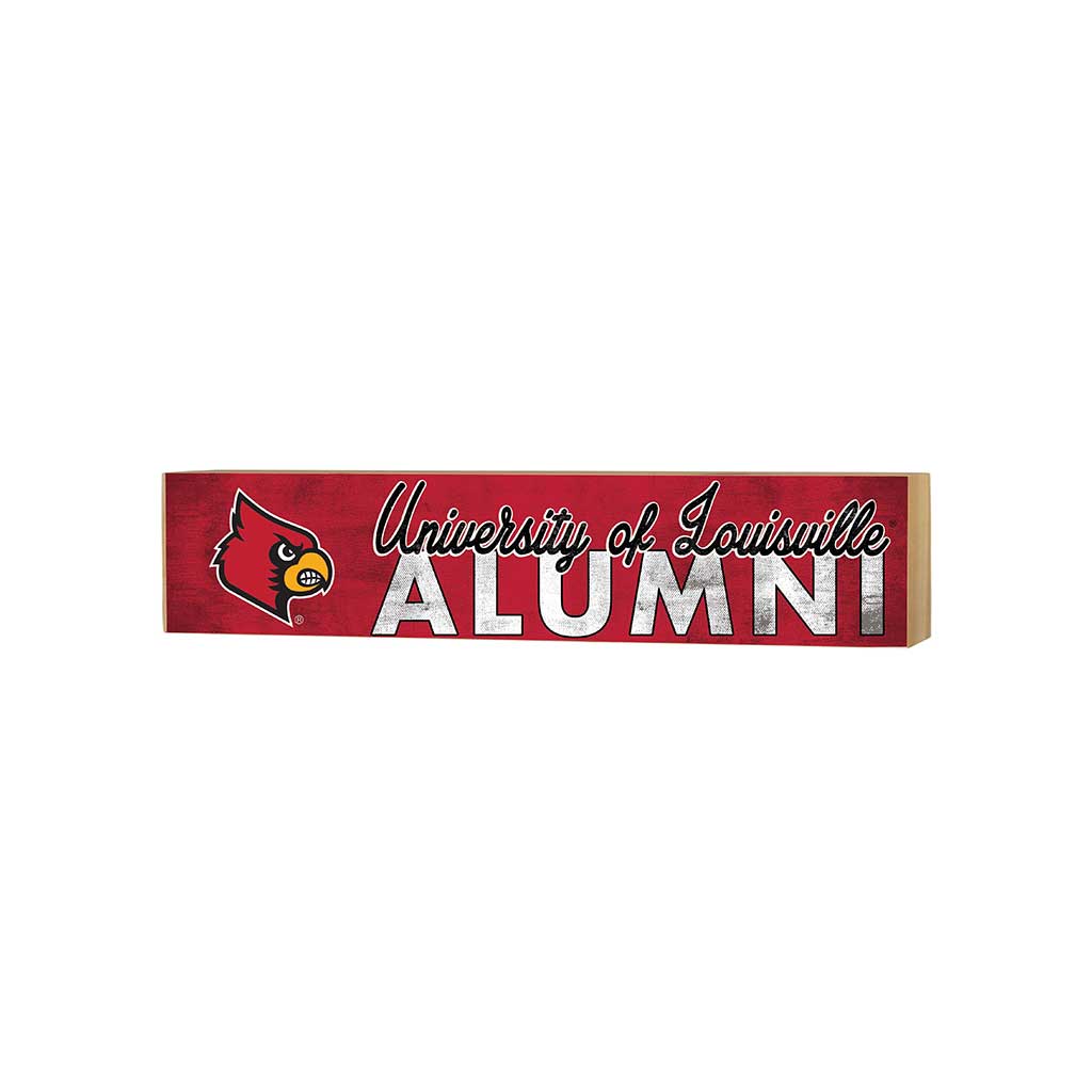 3x13 Block Team Logo Alumni Louisville Cardinals