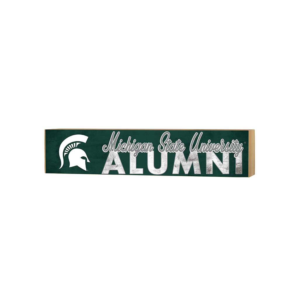 3x13 Block Team Logo Alumni Michigan State Spartans