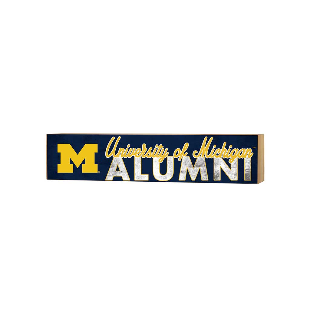 3x13 Block Team Logo Alumni Michigan Wolverines