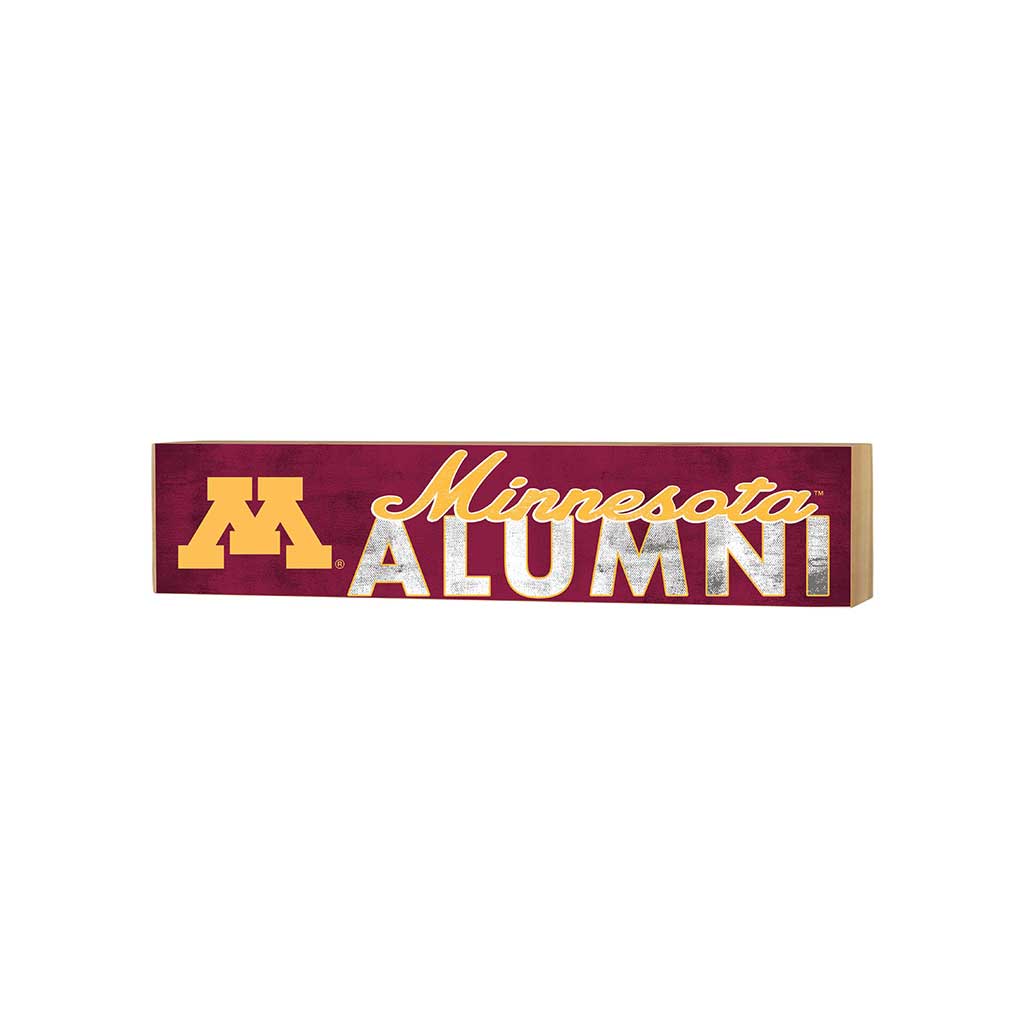 3x13 Block Team Logo Alumni Minnesota Golden Gophers