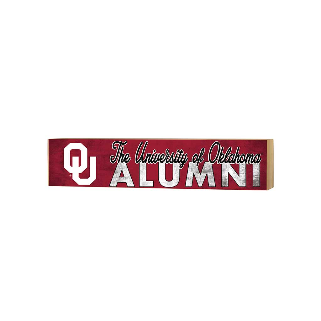 3x13 Block Team Logo Alumni Oklahoma Sooners