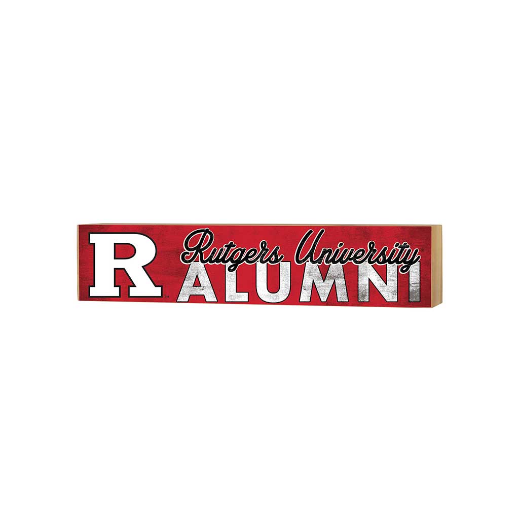 3x13 Block Team Logo Alumni Rutgers Scarlet Knights