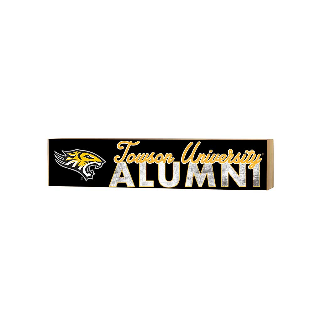 3x13 Block Team Logo Alumni Towson University Tigers