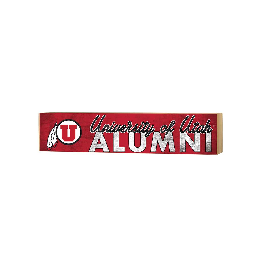 3x13 Block Team Logo Alumni Utah Running Utes
