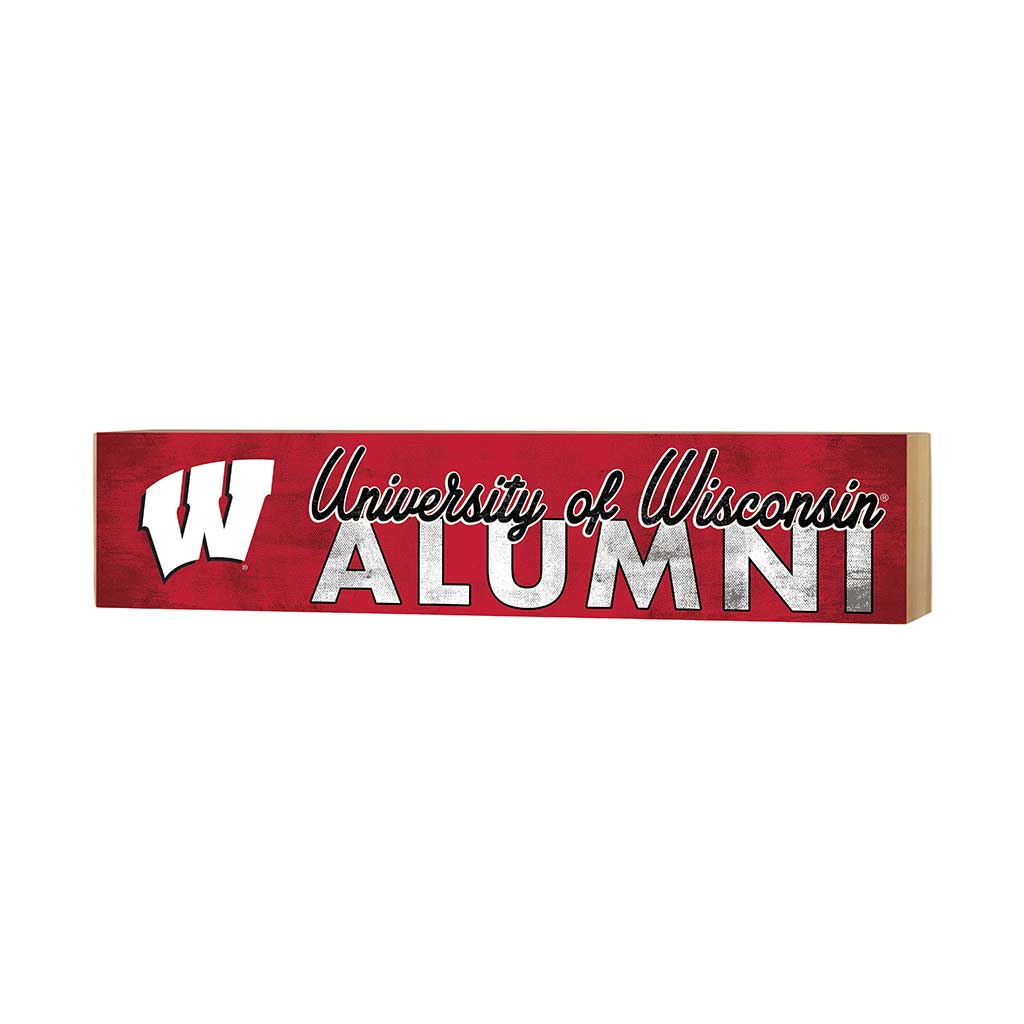3x13 Block Team Logo Alumni Wisconsin Badgers