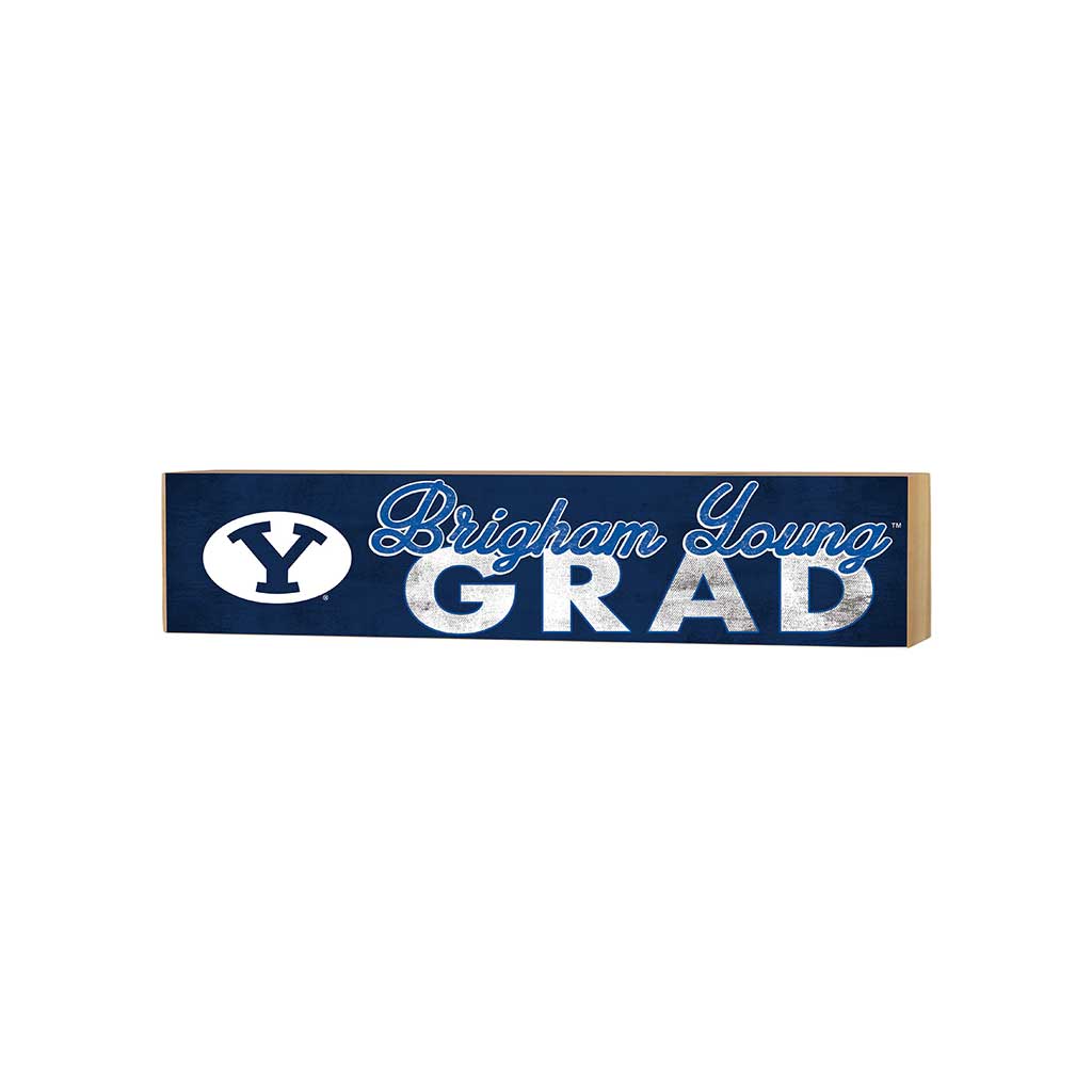3x13 Block Team Logo Grad Brigham Young Cougars