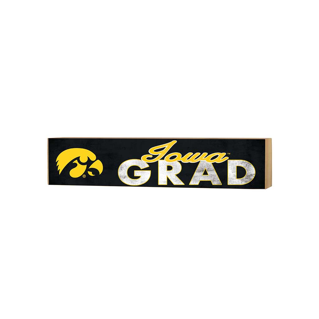 3x13 Block Team Logo Grad Iowa Hawkeyes