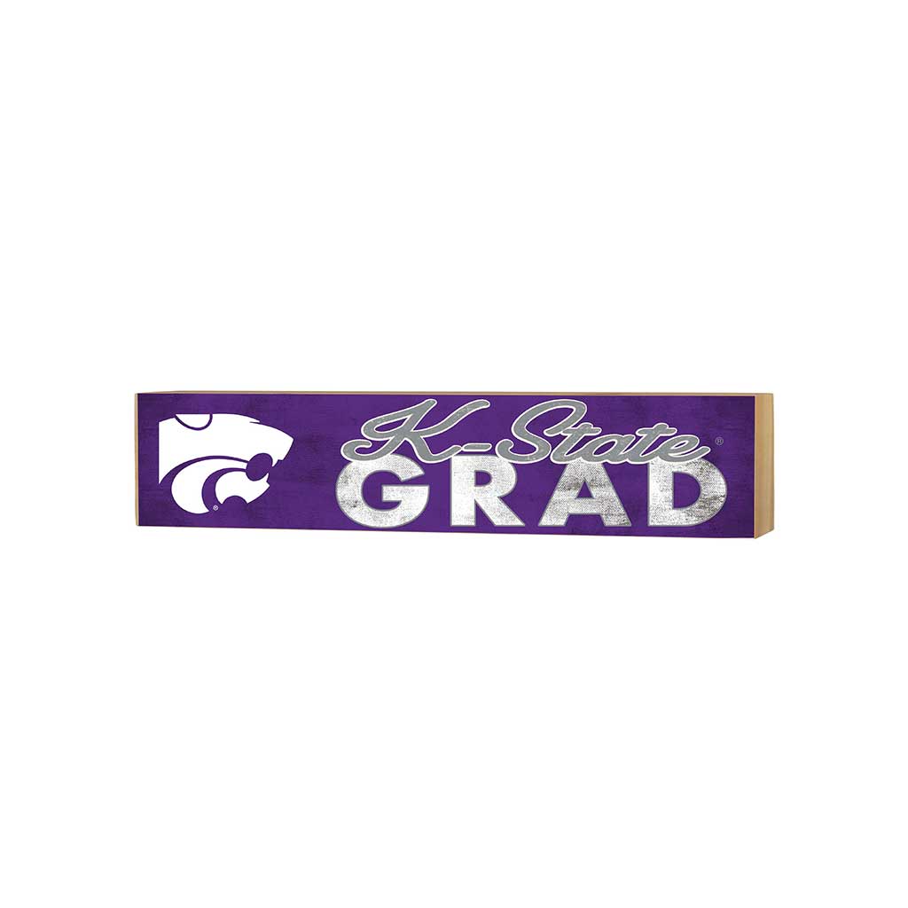 3x13 Block Team Logo Grad Kansas State Wildcats