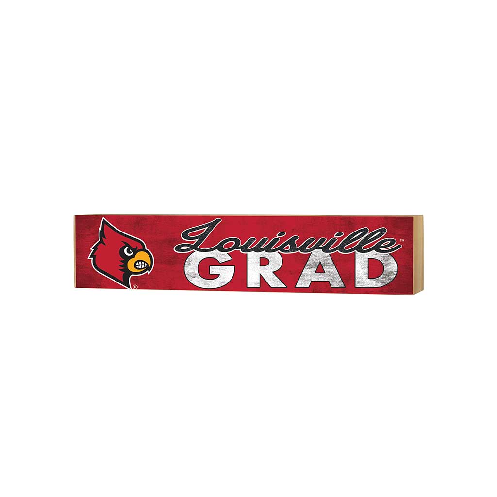 3x13 Block Team Logo Grad Louisville Cardinals