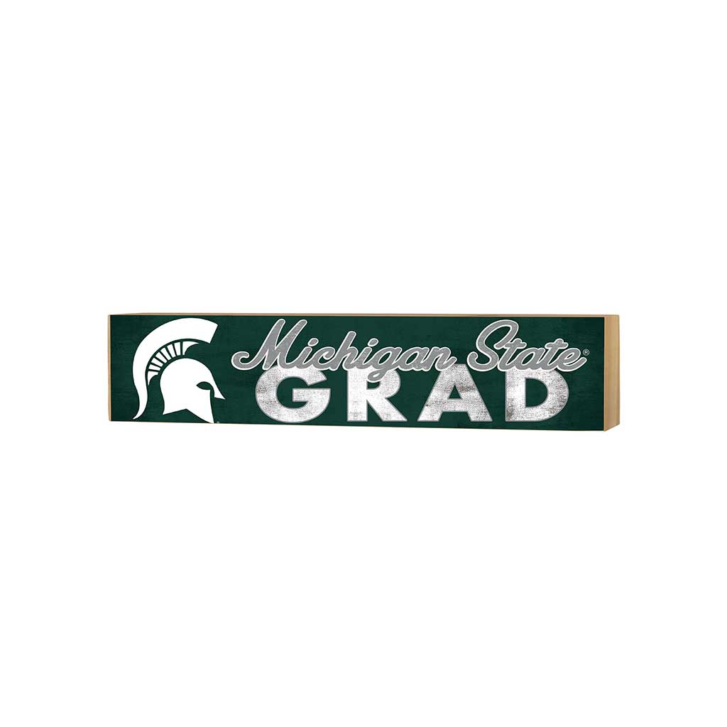 3x13 Block Team Logo Grad Michigan State Spartans