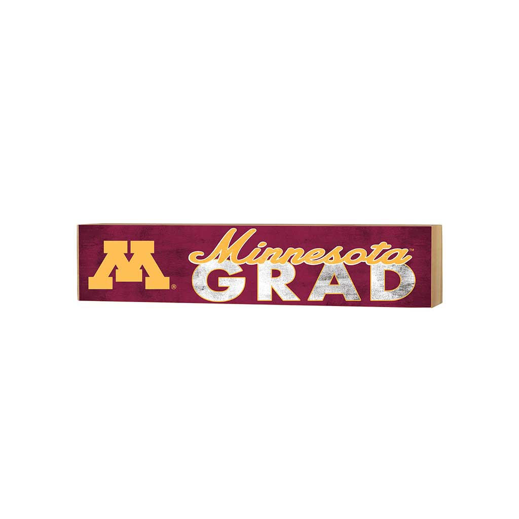 3x13 Block Team Logo Grad Minnesota Golden Gophers