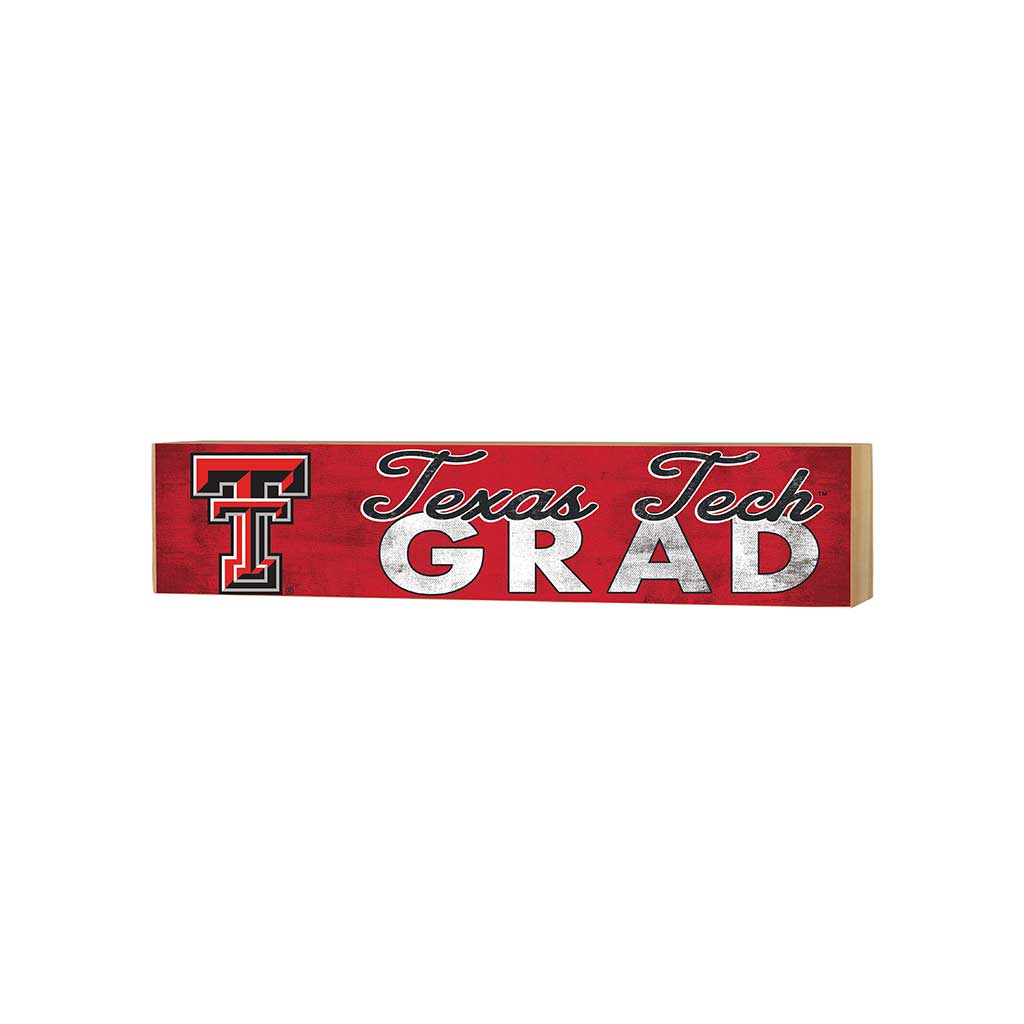 3x13 Block Team Logo Grad Texas Tech Red Raiders