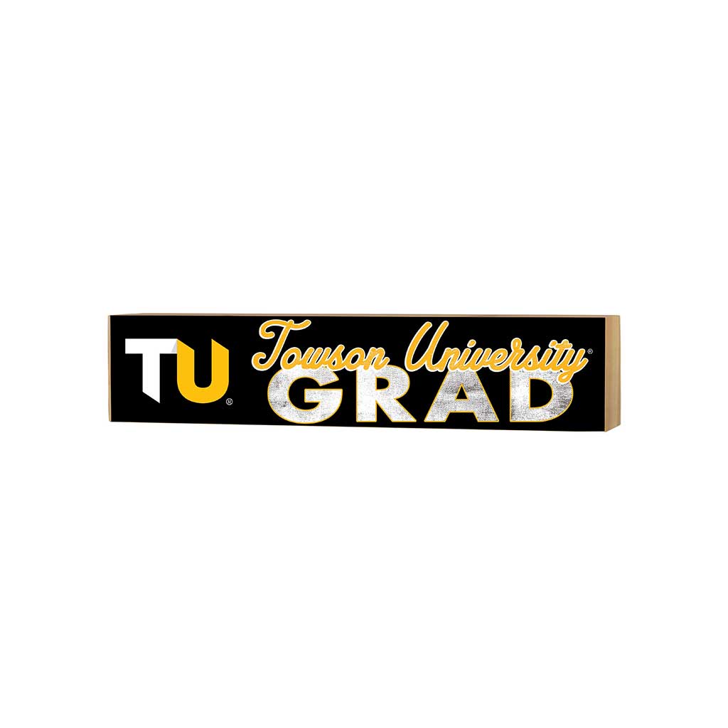 3x13 Block Team Logo Grad Towson University Tigers