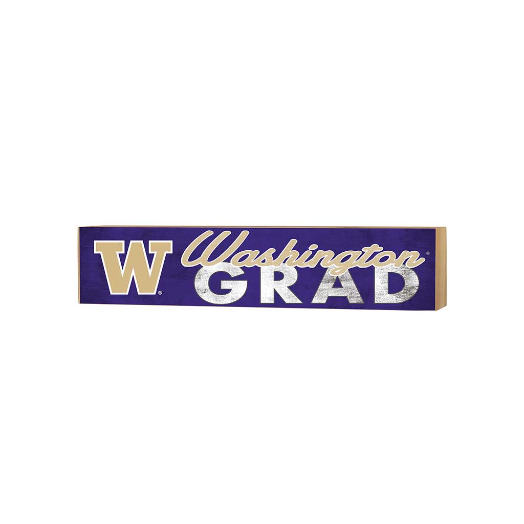 3x13 Block Team Logo Grad Washington Huskies