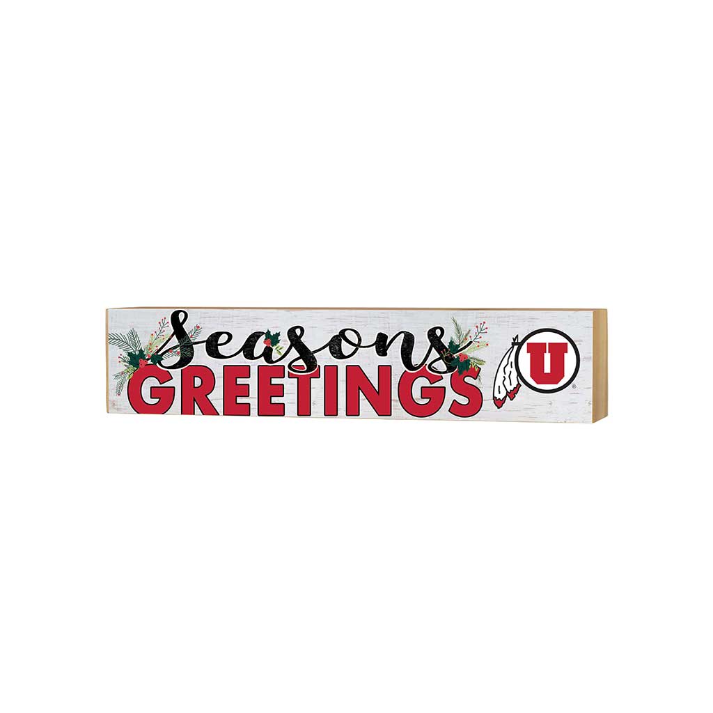 3x13 Block Seasons Greetings Utah Running Utes