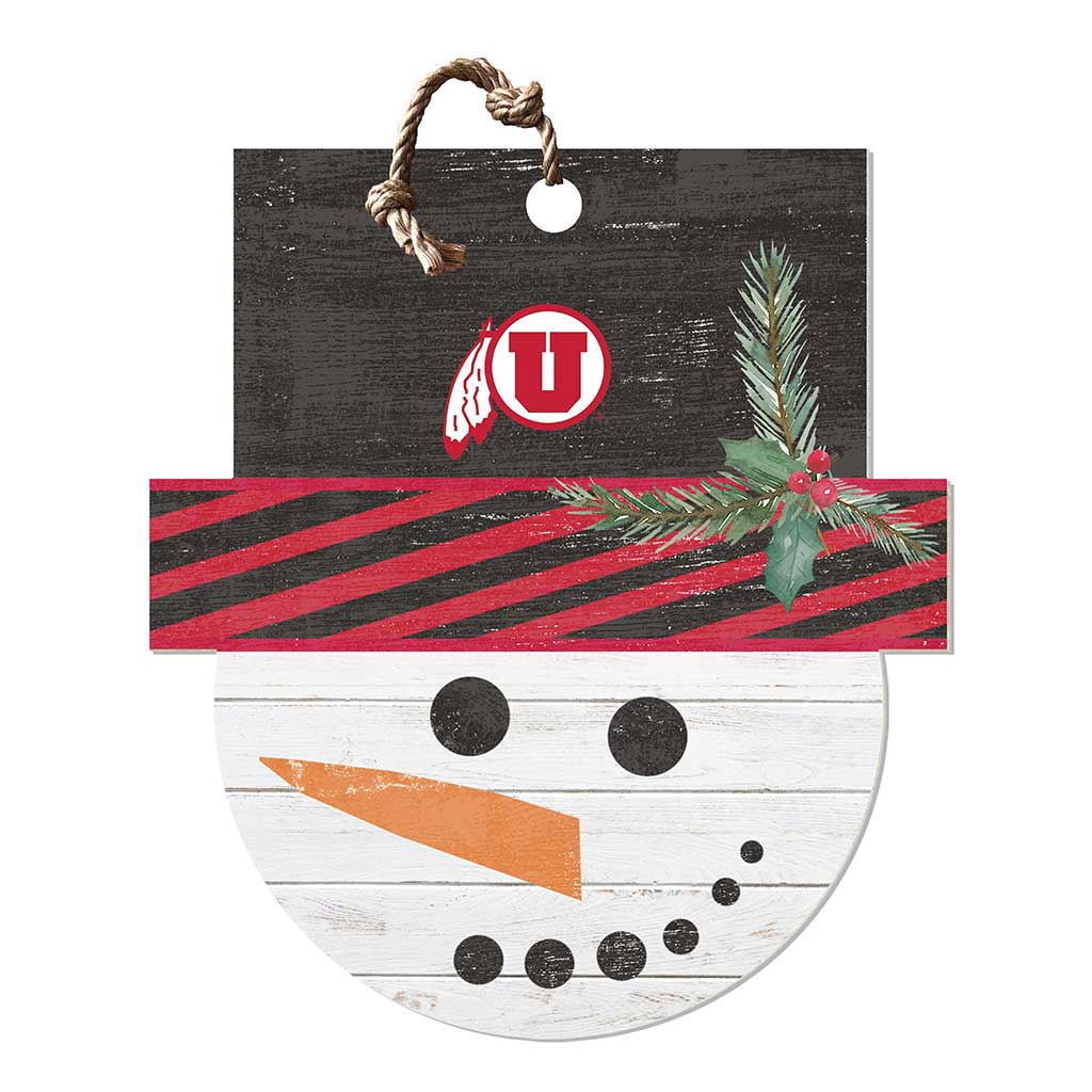 Large Snowman Sign Utah Running Utes