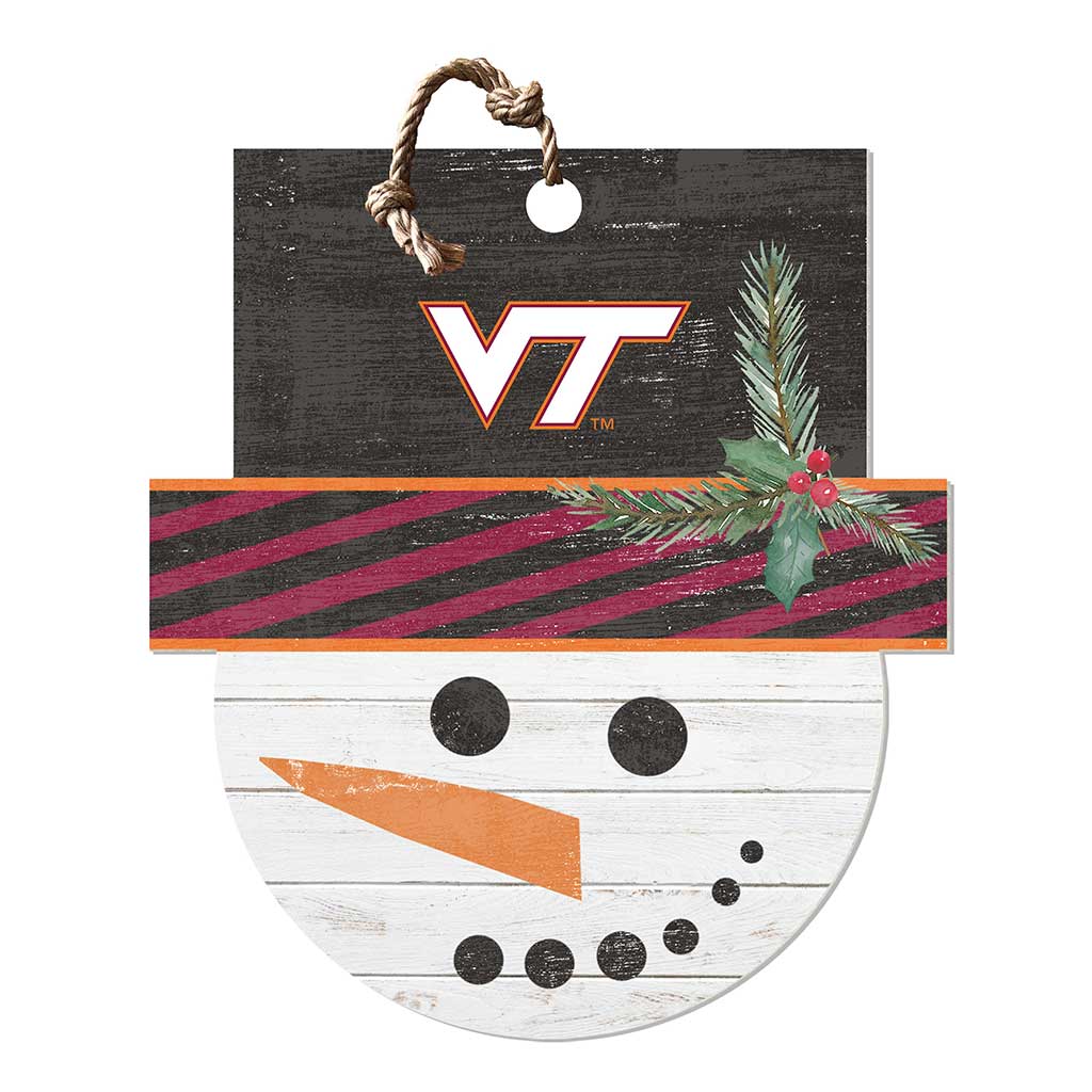 Large Snowman Sign Virginia Tech Hokies