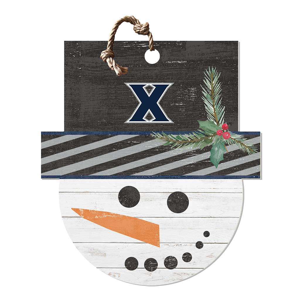 Large Snowman Sign Xavier Ohio Musketeers
