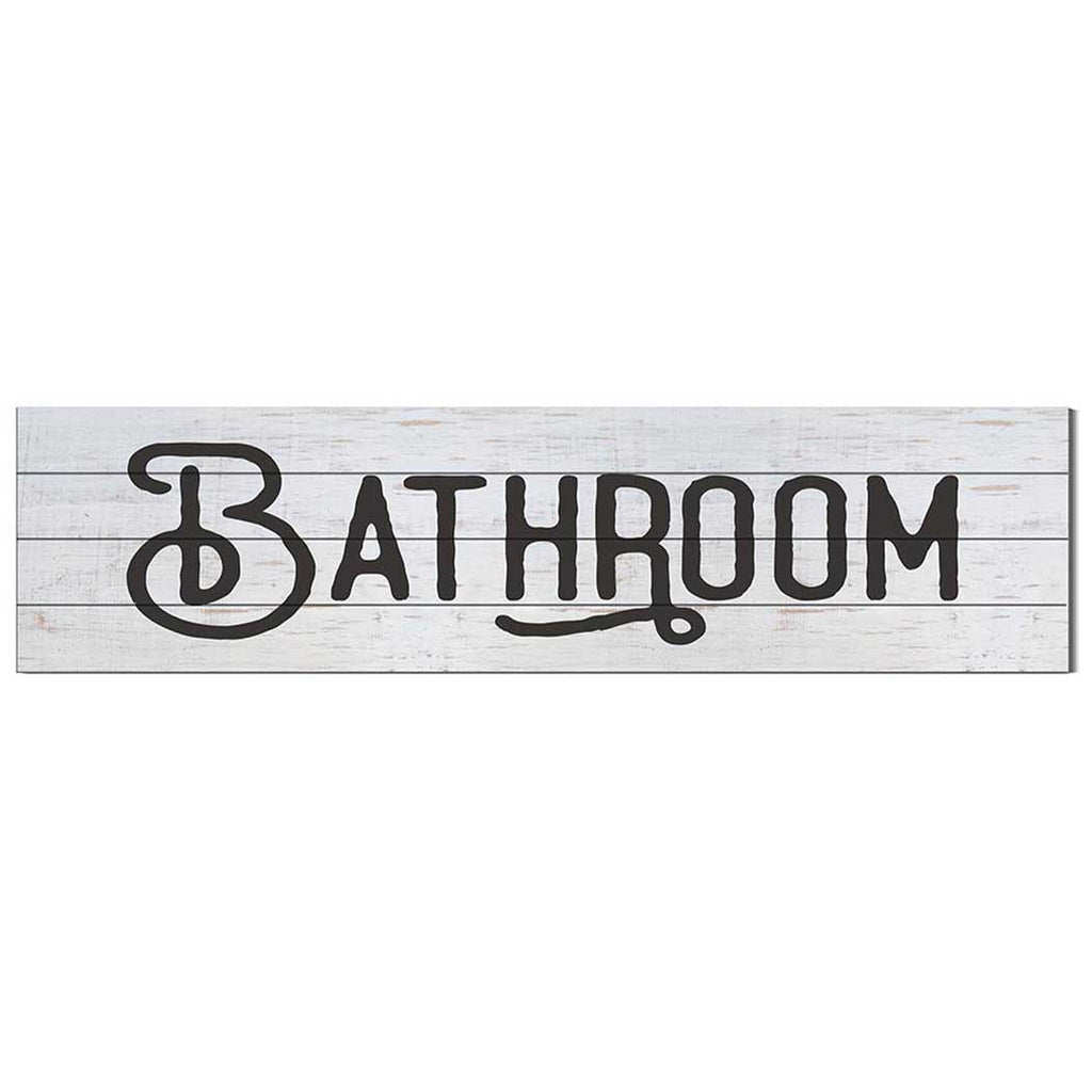 40x10 Whitewash Slat Sign Bathroom