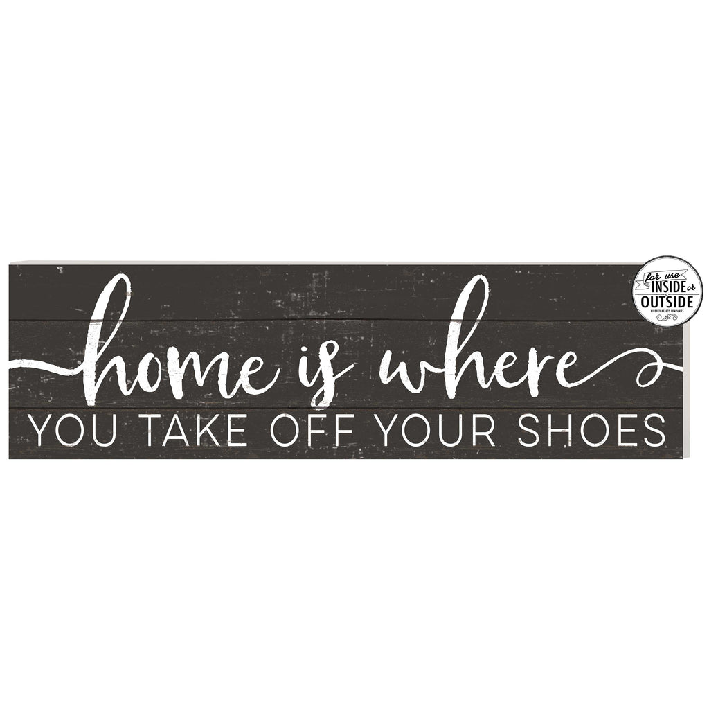 35x10 Indoor Outdoor Charcoal Sign Home is Where