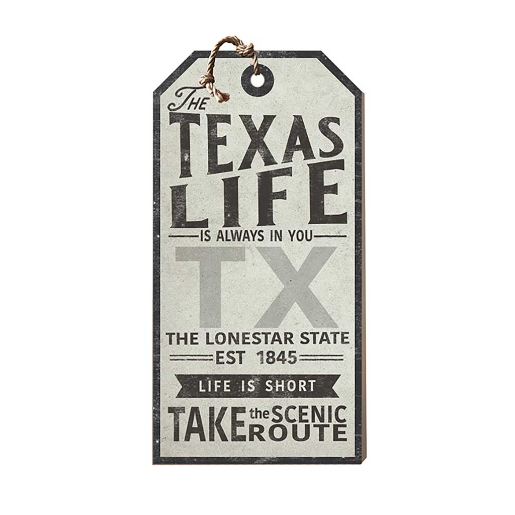 Texas Life Large Hanging Tag