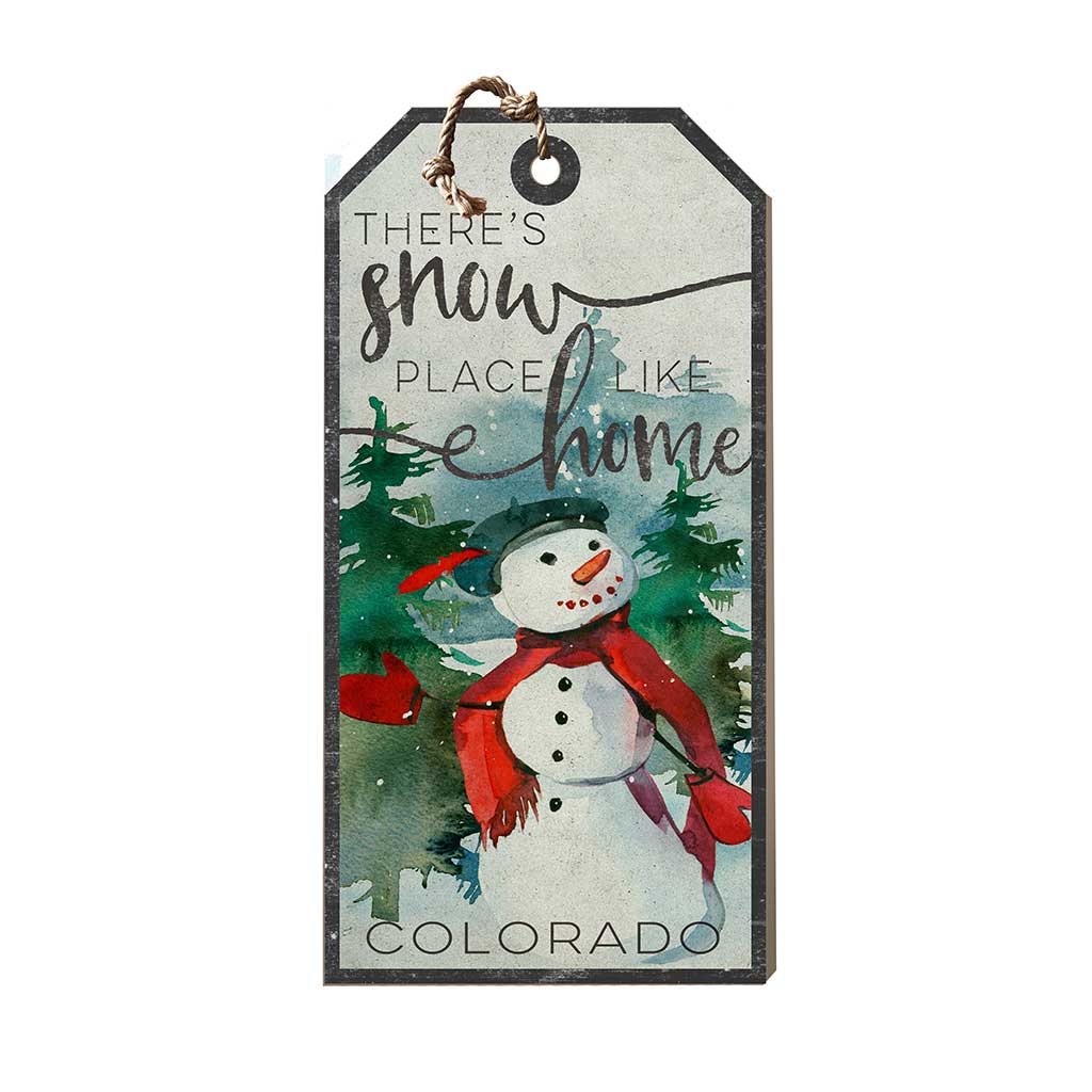 Large Hanging Tag Snowplace Like Home Colorado
