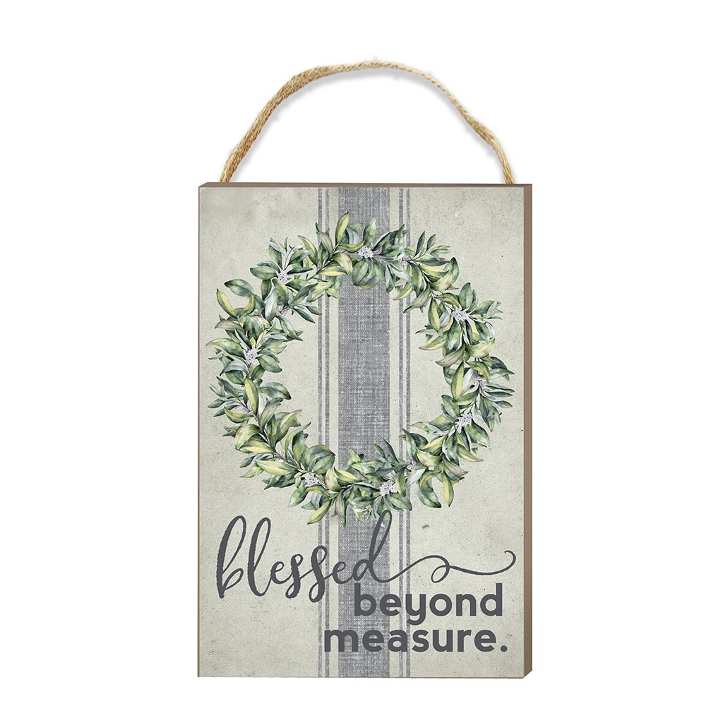 8x12 Blessed Beyond Measure Hanging Sign