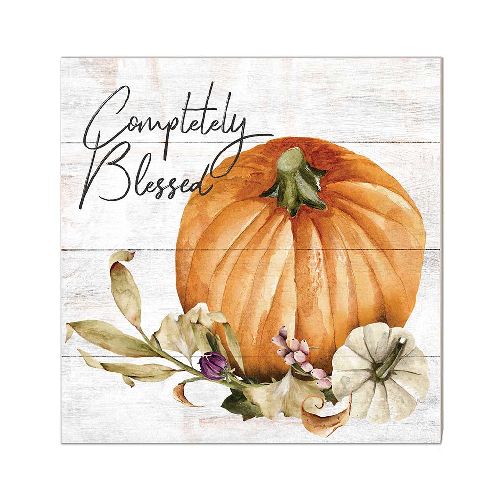 10x10 Completely Blessed Pumpkin Floral Sign