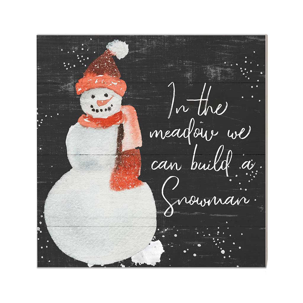 10x10 In the Meadow Build a Snowman Sign