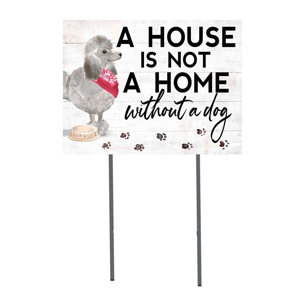 18x24 Gray Poodle Lawn Sign