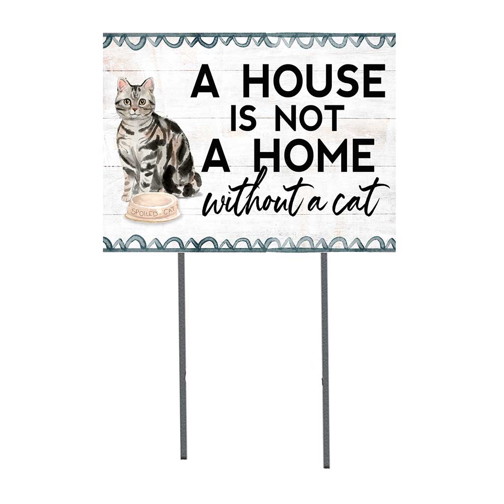 18x24 Silver American Tabby Cat Lawn Sign