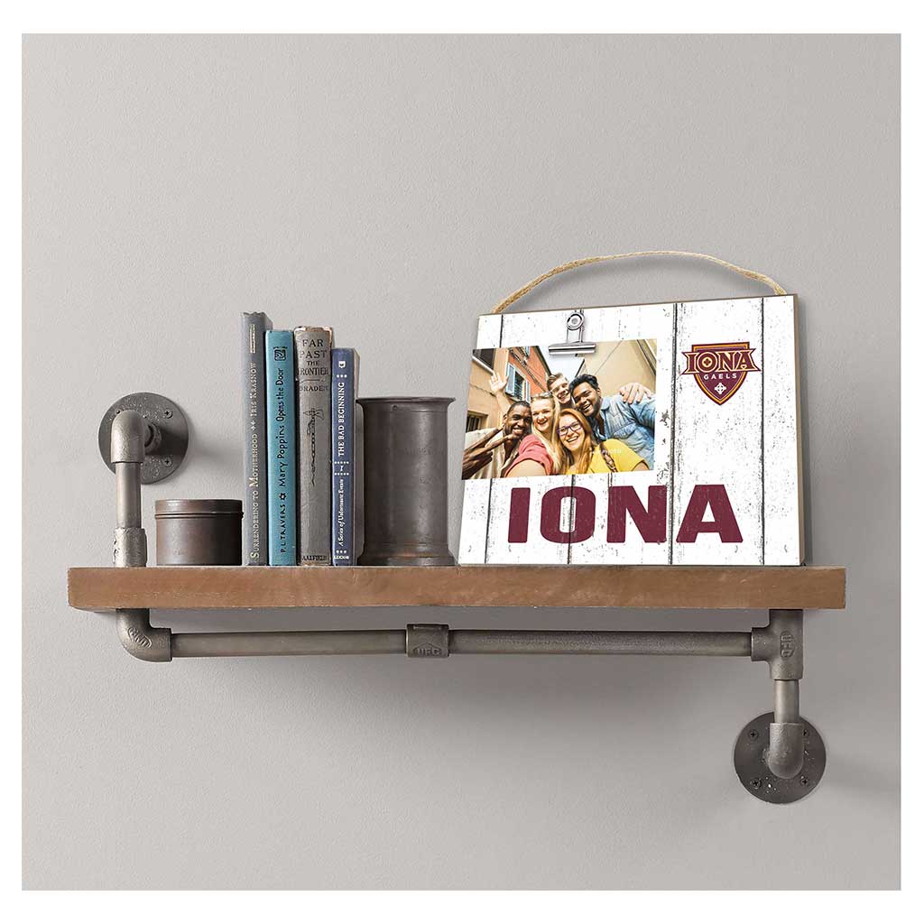 Clip It Weathered Logo Photo Frame Iona College Gaels