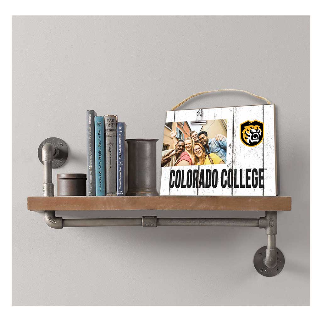 Clip It Weathered Logo Photo Frame Colorado College Tigers
