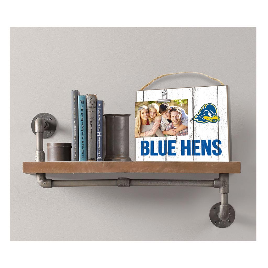 Clip It Weathered Logo Photo Frame Delaware Fightin Blue Hens