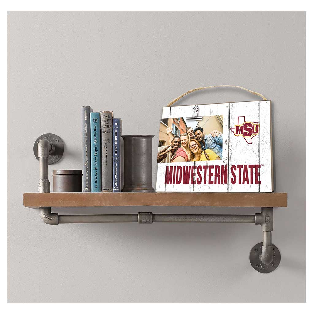 Clip It Weathered Logo Photo Frame Midwestern State Mustangs