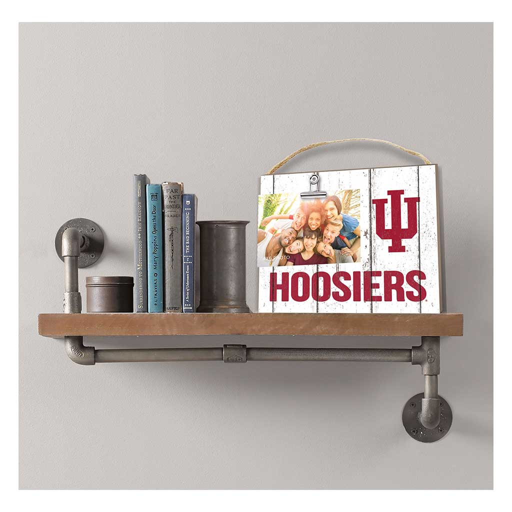 Clip It Weathered Logo Photo Frame Indiana Hoosiers