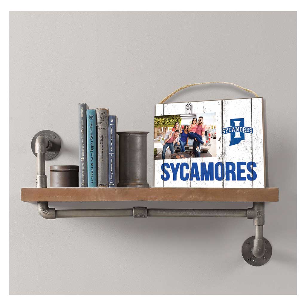 Clip It Weathered Logo Photo Frame Indiana State Sycamores