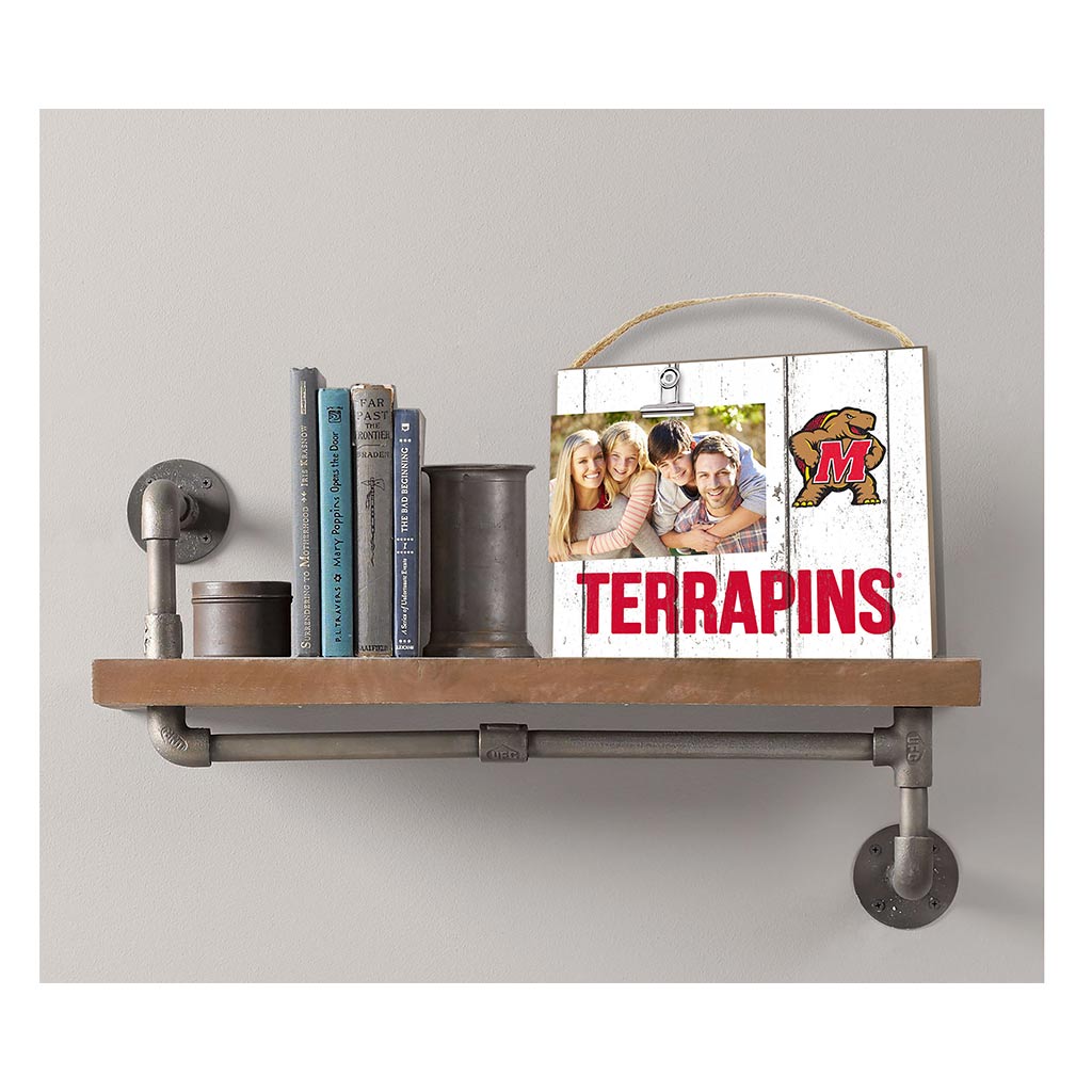 Clip It Weathered Logo Photo Frame Maryland Terrapins