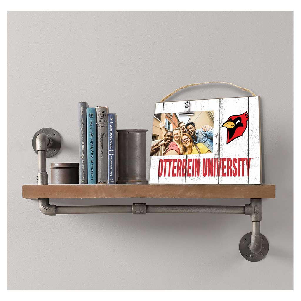 Clip It Weathered Logo Photo Frame Otterbein College Cardinals