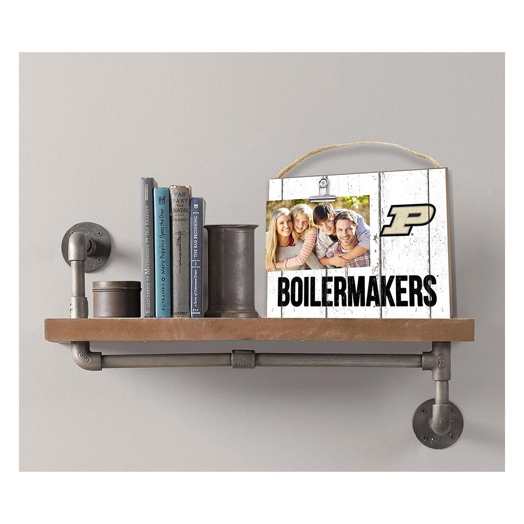 Clip It Weathered Logo Photo Frame Purdue Boilermakers