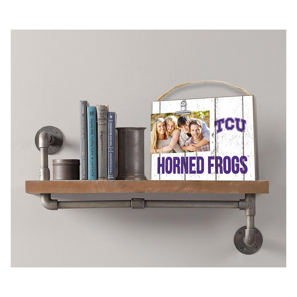 Clip It Weathered Logo Photo Frame Texas Christian Horned Frogs