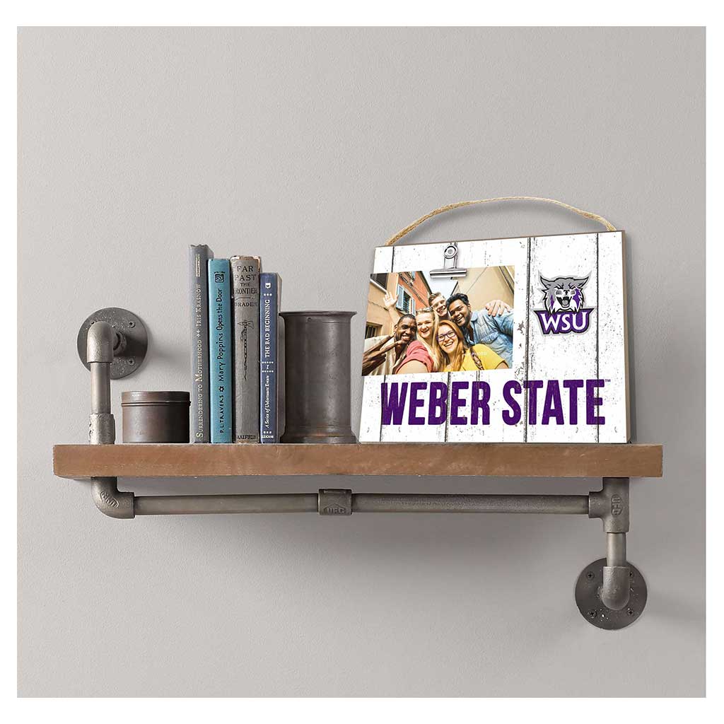 Clip It Weathered Logo Photo Frame Weber State Wildcats