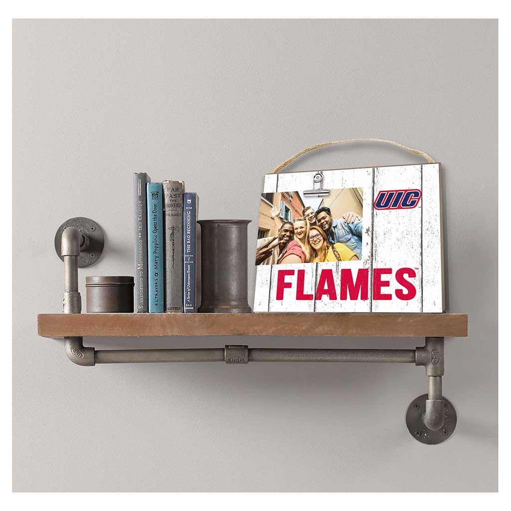 Clip It Weathered Logo Photo Frame Illinois Chicago Flames