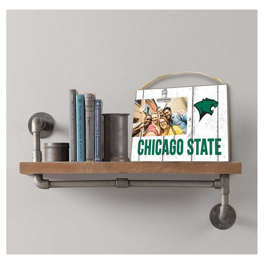 Clip It Weathered Logo Photo Frame Chicago State Cougars