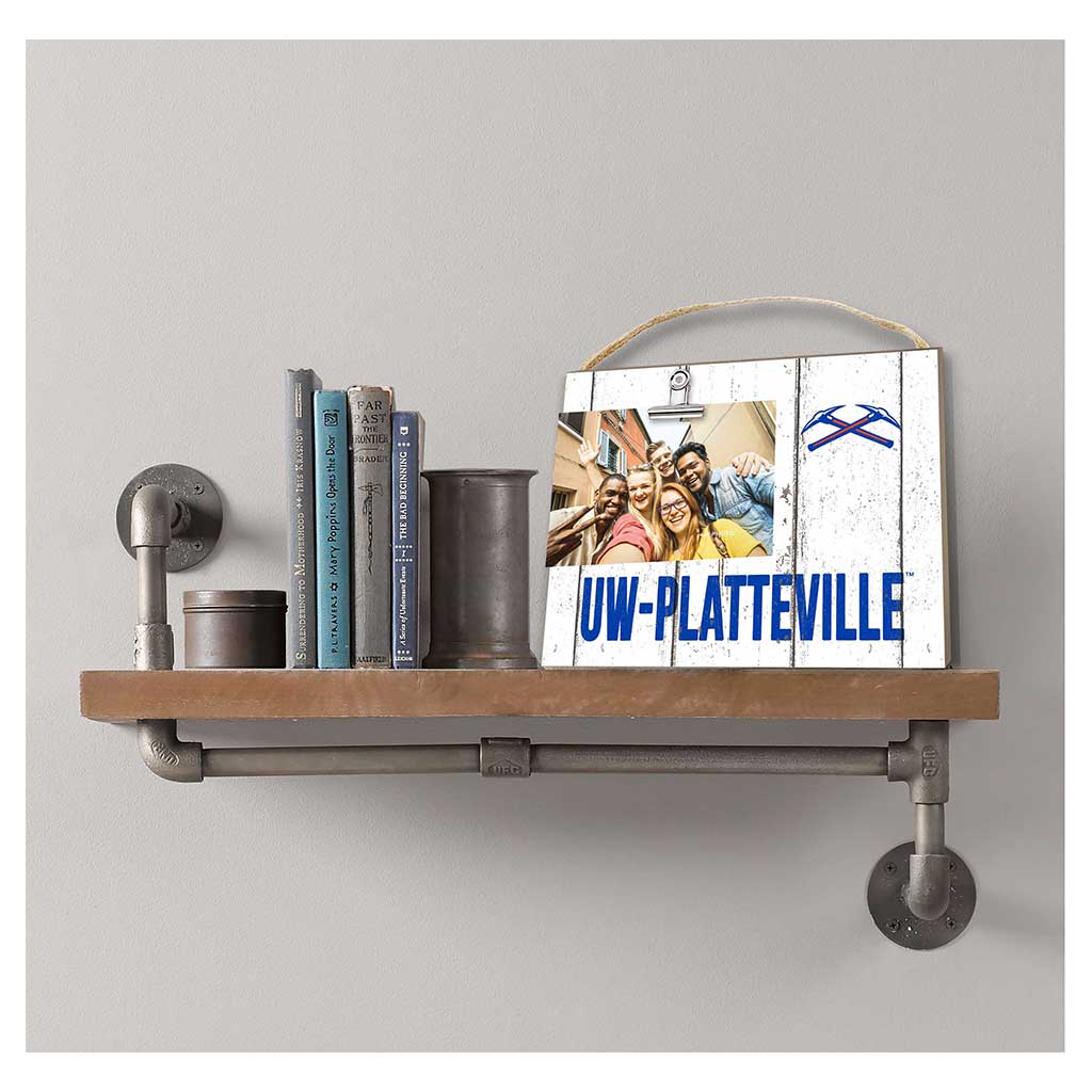 Clip It Weathered Logo Photo Frame Wisconsin - Platteville PIONEERS
