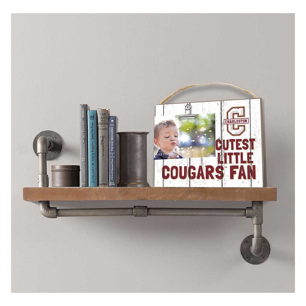 Cutest Little Weathered Logo Clip Photo Frame Charleston College Cougars