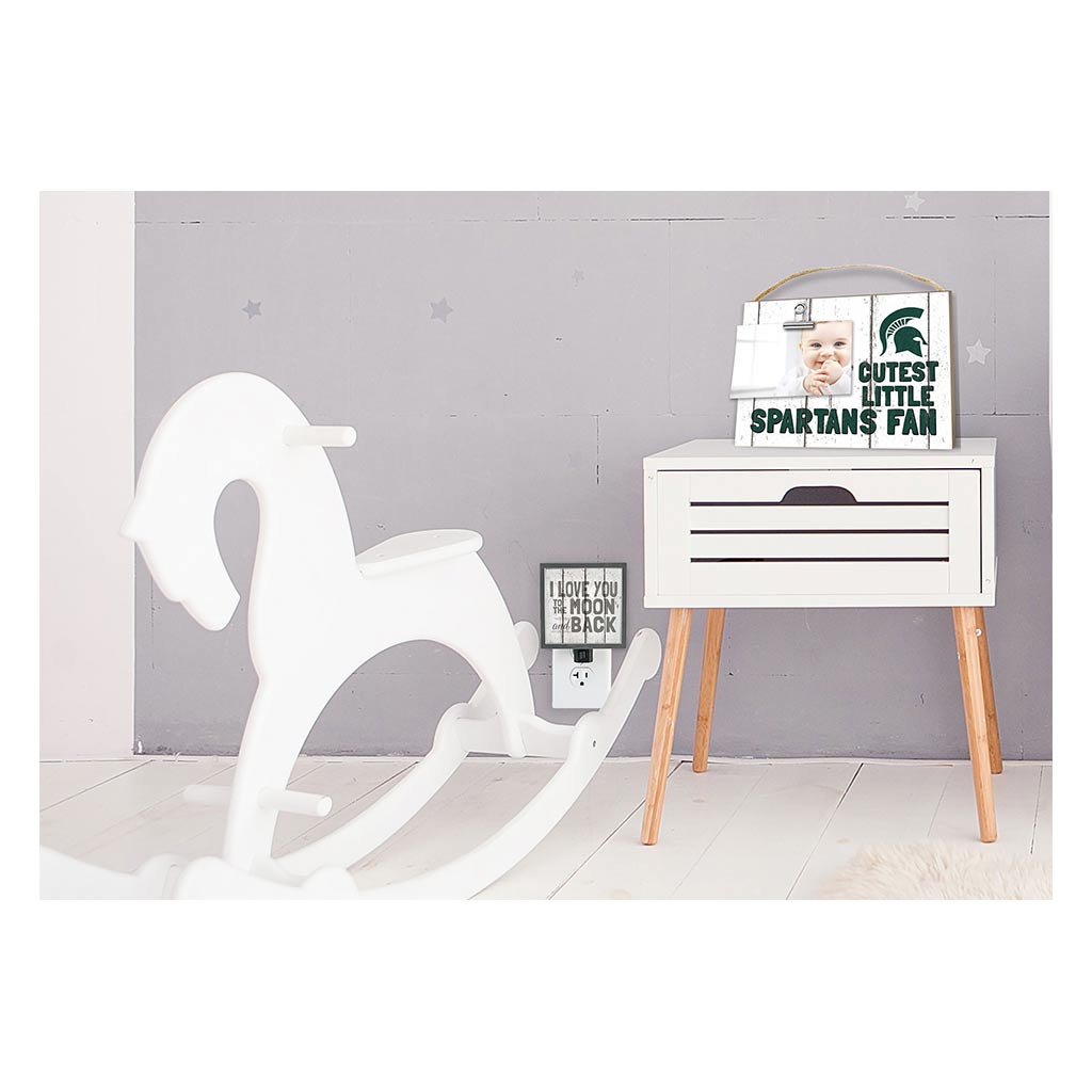 Cutest Little Weathered Logo Clip Photo Frame Michigan State Spartans